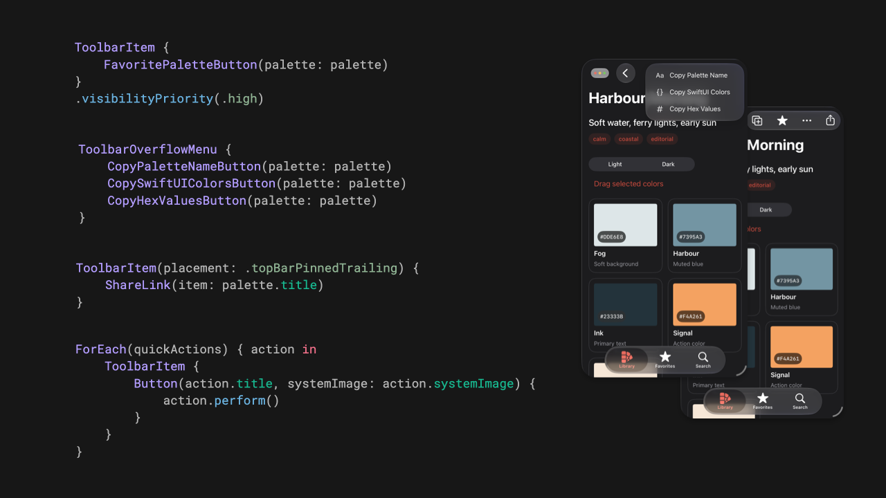 Adaptive SwiftUI toolbars in iOS 27 social preview
