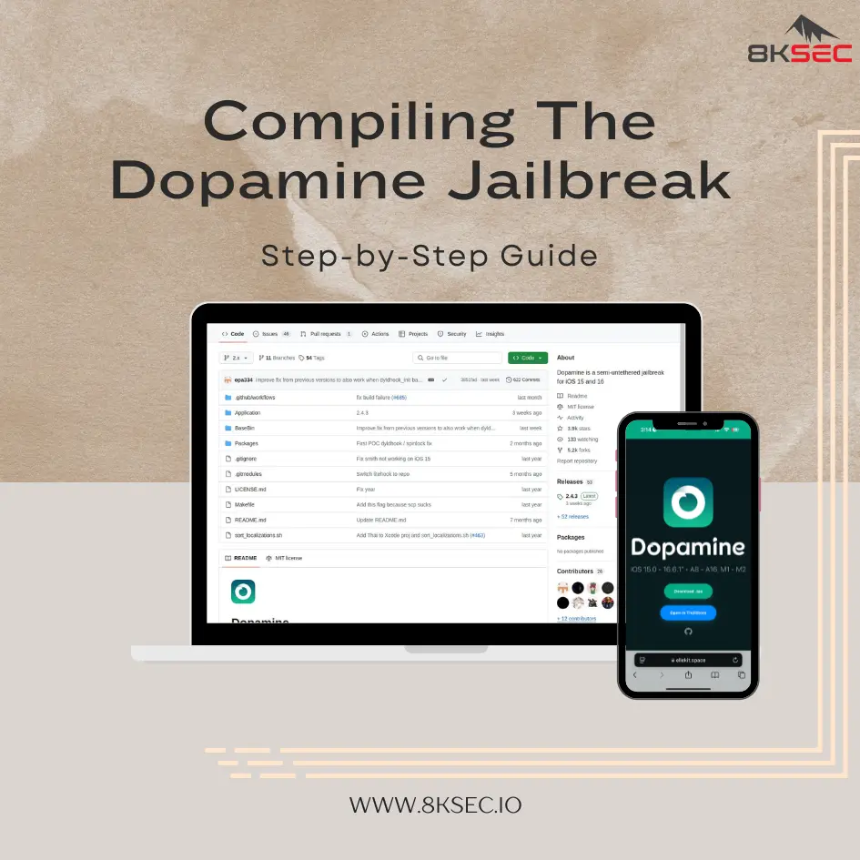 Compiling the Dopamine Jailbreak: Guide | 8kSec