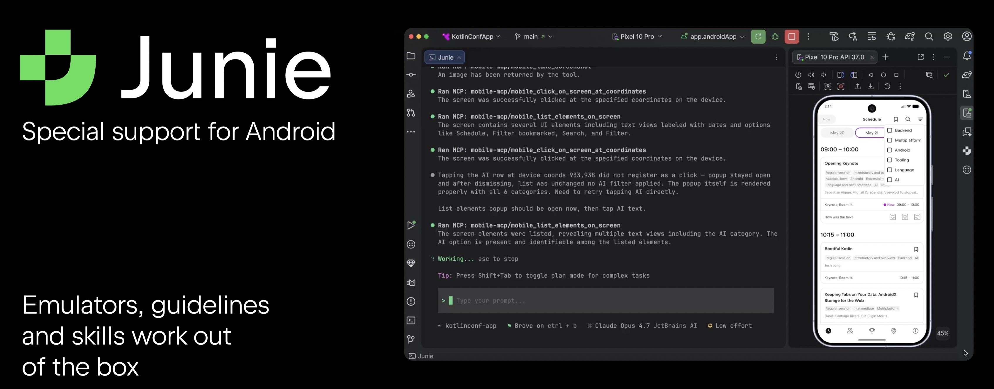 Junie, JetBrains’ coding agent, deeply integrated with JetBrains IDEs