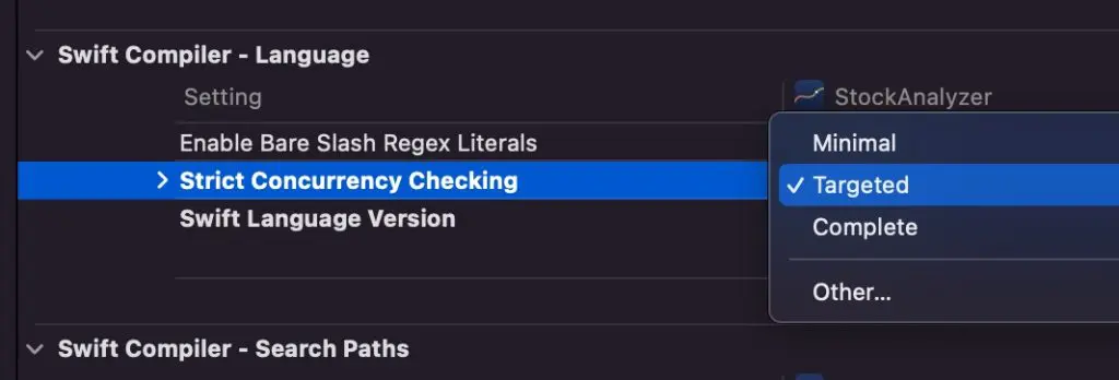 Habilite a verificação de concorrência estrita para corrigir conformidades Sendable e preparar seu código para o Swift 6.