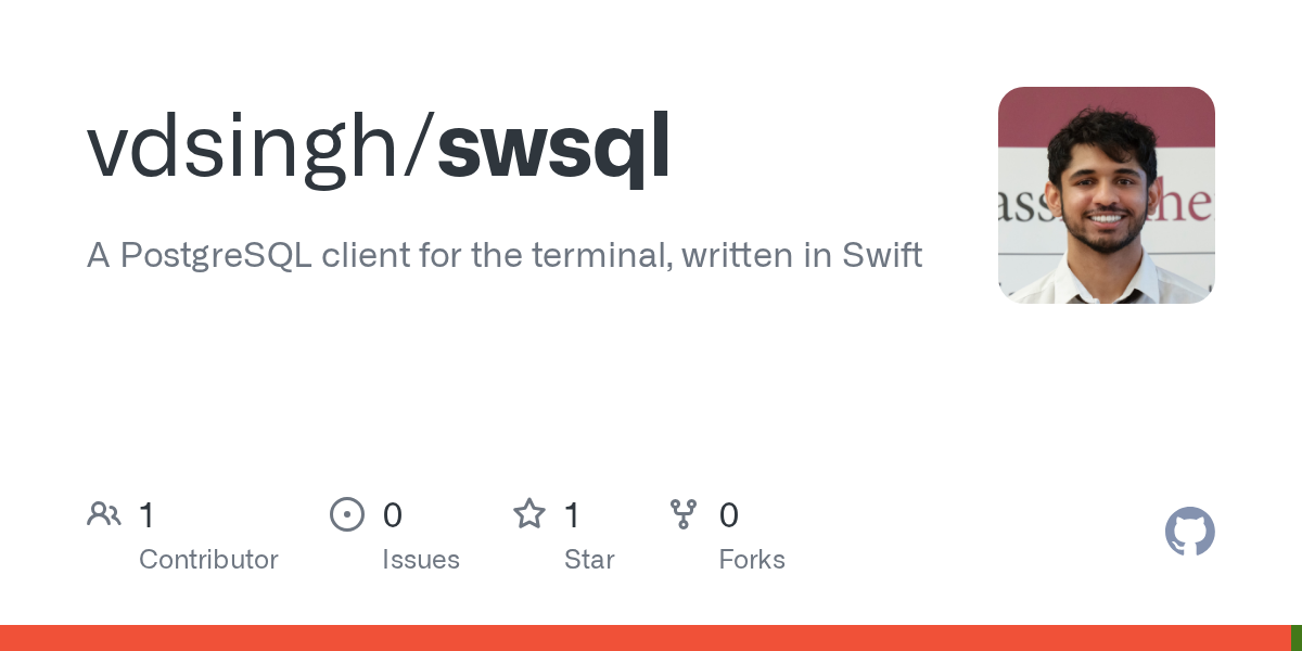 A PostgreSQL client for the terminal, written in Swift - vdsingh/swsql