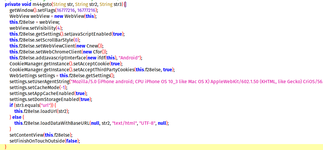p095k m44goto WebView loading HTML